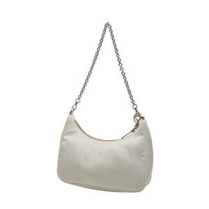 Prada Tan Beige Logo Triangle Nylon Handbag Edition Plate Shoulder Pink White Re
